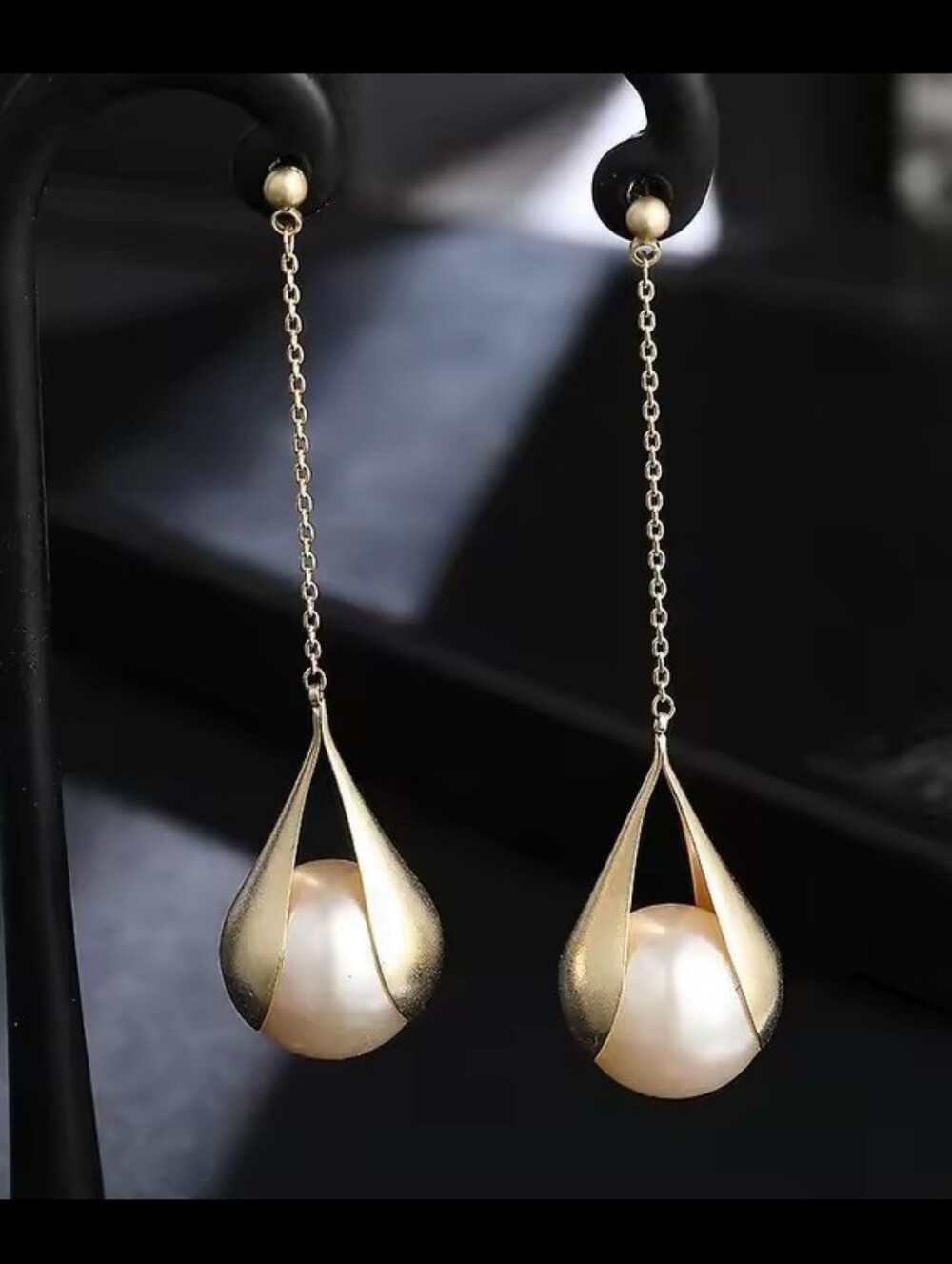 Pearl Earrings Women's Long Dangle New Jewelry G33